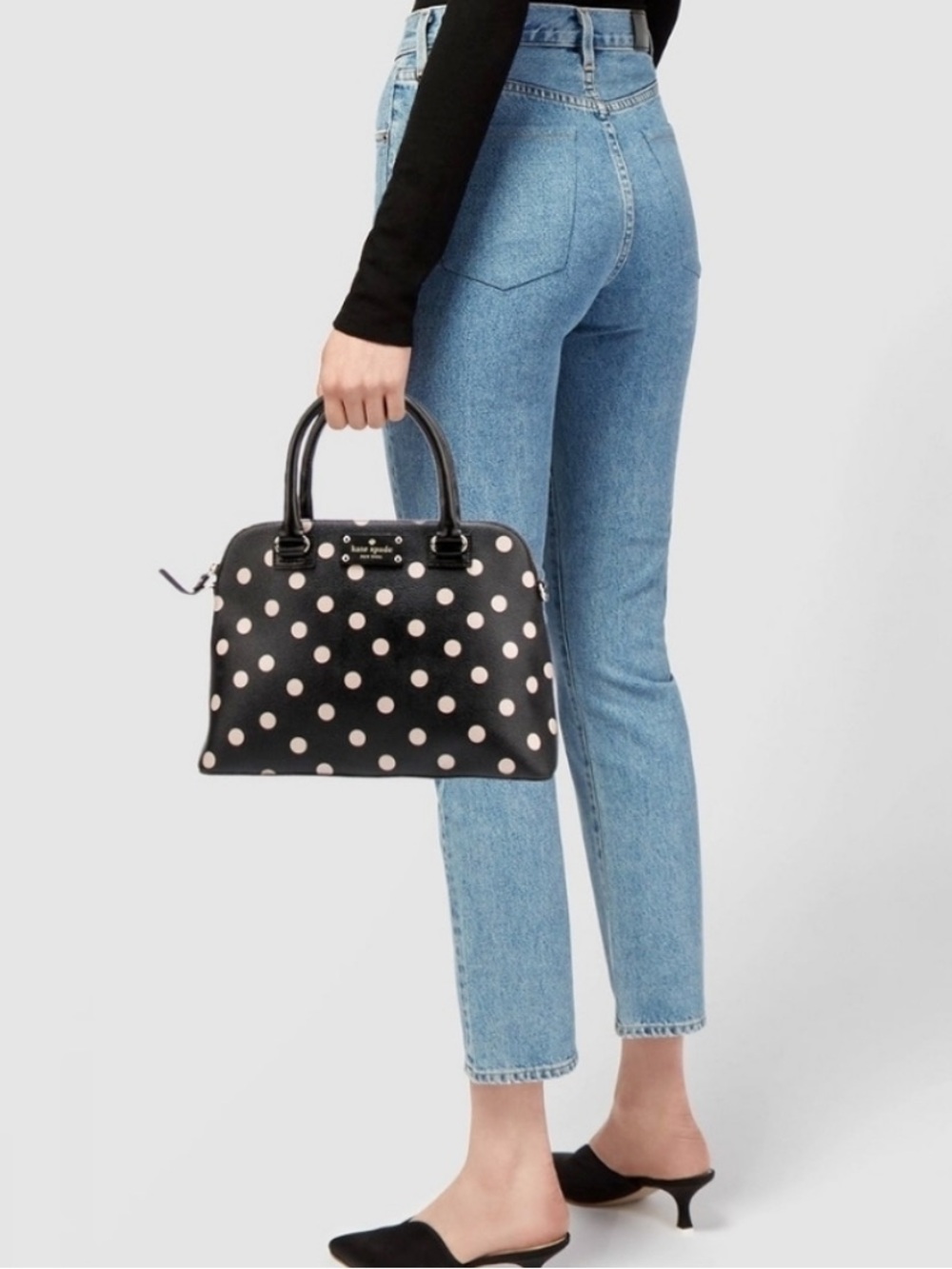 •Kate Spade• black polka dot bag